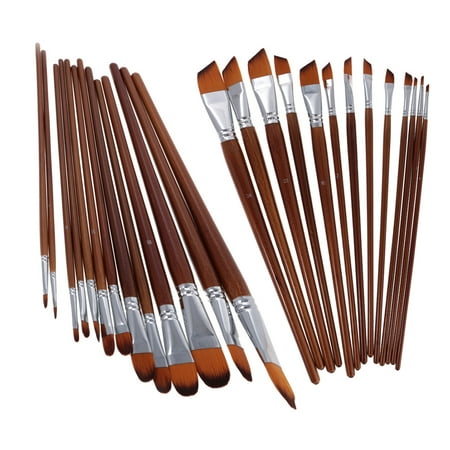 26 Sizes Professional Paint Brush Nylon Hair Angled Paint Brushes Set Art Paintbrush For , Acrylic, Gouache, Oil Painting