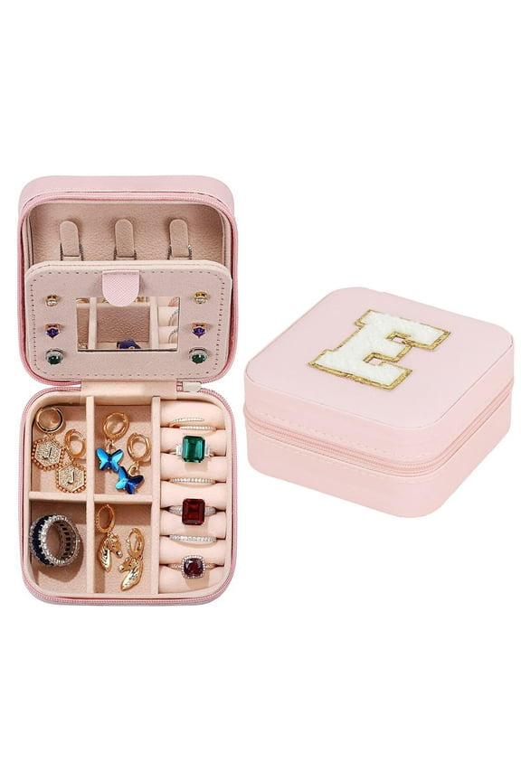 26-Slot Leather Jewelry Storage Box with Flannel Tray - Perfect for Earrings, Rings, and More
