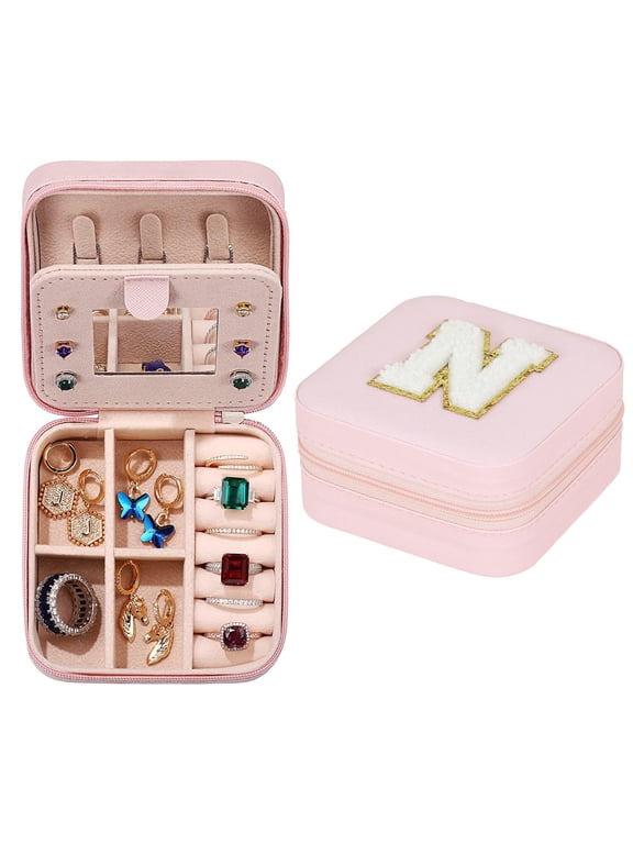 26-Slot Leather Jewelry Storage Box with Flannel Tray - Perfect for Earrings, Rings, and More