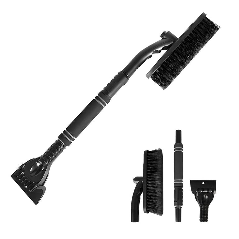 26'' Snow Brush and Ice Scraper, Detachable Extendable Rotatable Snow  Removal for Car Windshield, with Comfortable Foam Grip Aluminum Body, Auto