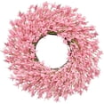 thumbnail image 1 of 26" Spring Wreath for Front Door, Easter Valentines Wild Floral Summer Wreaths, Mantel Porch Wall Wedding Living Room Home All Season Decor (Pink-x), 1 of 16