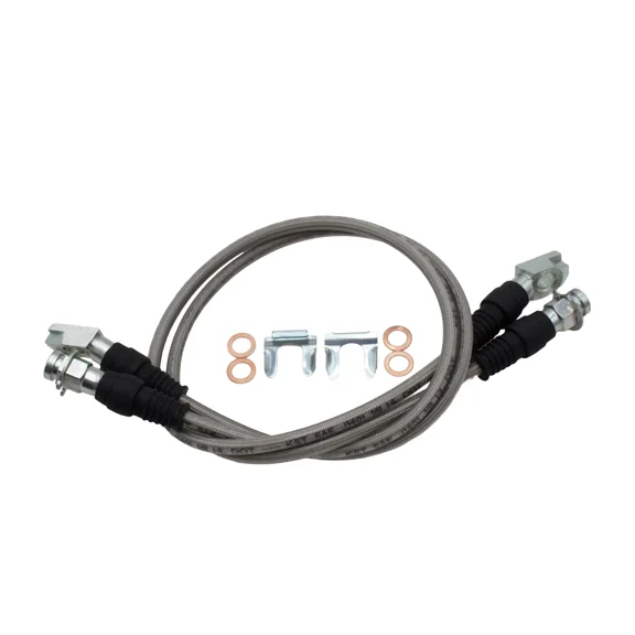 26 Steel Braided Front Brake Line Kit Pair (with Hardware)