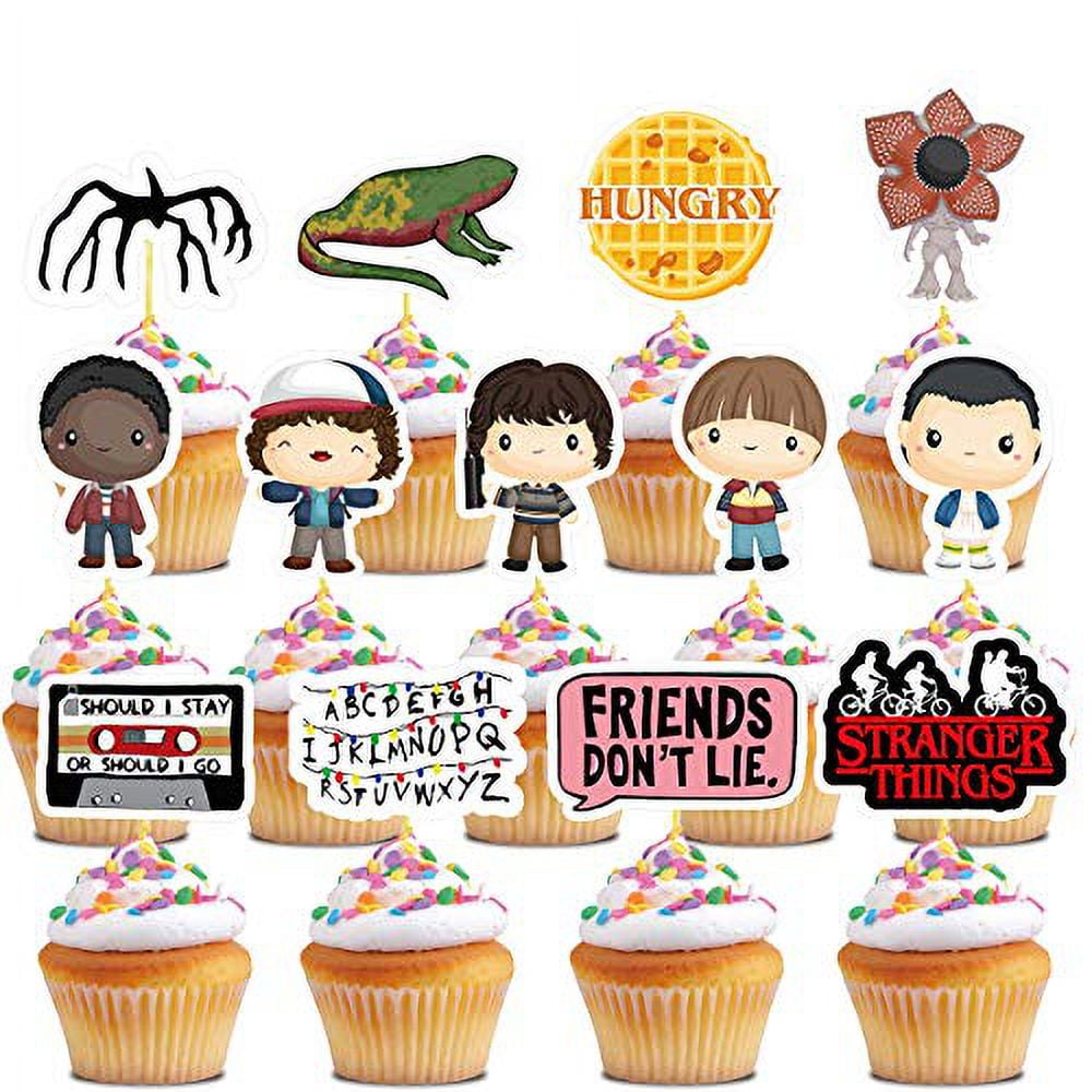 26 Stranger Things Cupcake Toppers Cake Topper Birthday Decorations