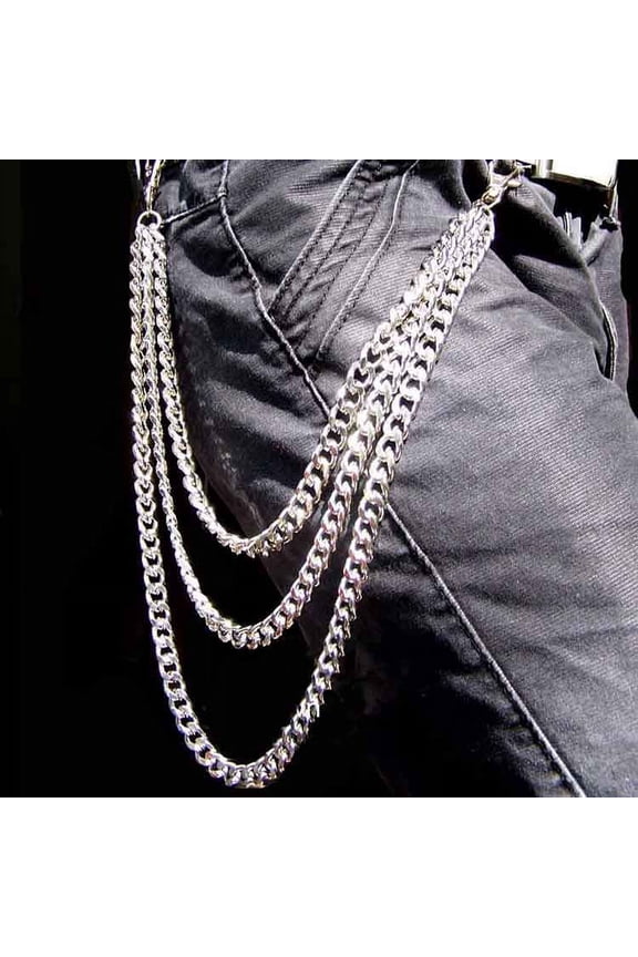 26" Strong 3 Roof Biker Trucker Jean Key Chain Basic Vintage Heavy Wallet Chain