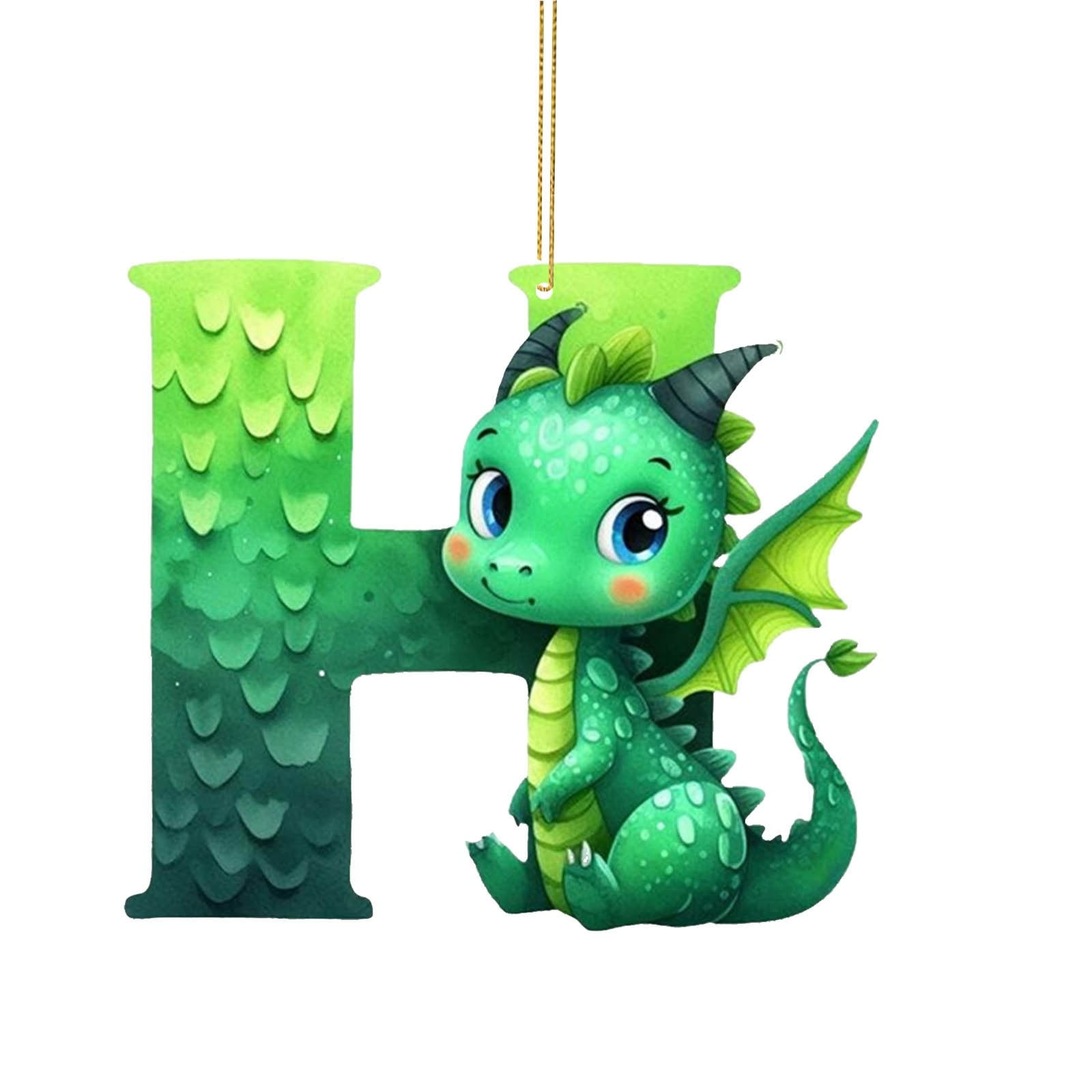 26 Surname Letter Holiday Ornaments 2D Acrylic Ornaments 26 Surname