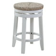 thumbnail image 1 of 26" Swivel Counter Stool Engineered Wood Woven Seagrass Seat in White 2 Pack, 1 of 6