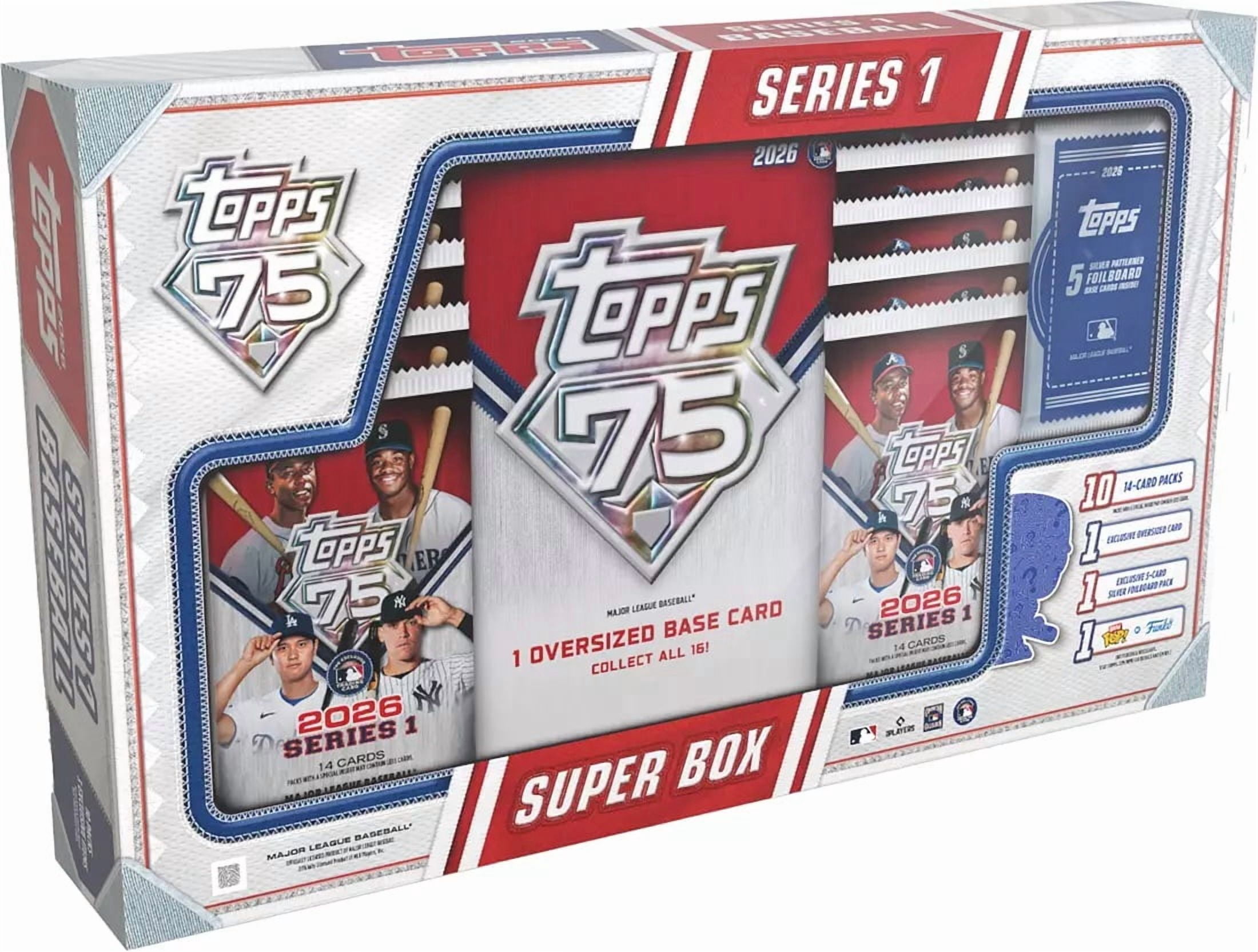 2026 Topps MLB Series 1 Baseball Trading Cards Super Box - Walmart.com