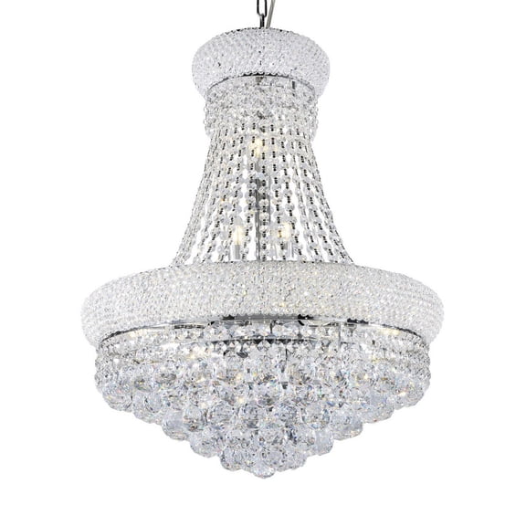 26" Tall Ceiling LED Lamp "Adagio Empire" with Crystal Accents