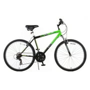 26 Trail 21-Speed Suspension Mens Mountain Bike, Green and Black