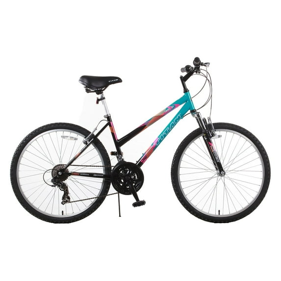 26" Trail 21-Speed Suspension Women's Mountain Bike, Black