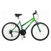 26" Trail 21-Speed Suspension Womens Mountain Bike, Green and Dark Green