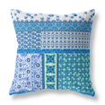 thumbnail image 1 of 26â€ Turquoise Blue Patch Indoor Outdoor Zippered Throw Pillow, 1 of 3