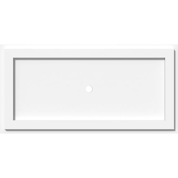 26"W x 13"H x 1"ID x 9"C x 1"P Rectangle Architectural Grade PVC Contemporary Ceiling Medallion