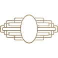thumbnail image 1 of 26"W x 13"H x 7 1/8"IW x 12 3/8"IH x 1/4"T Elizabeth Wood Fretwork Pierced Ceiling Medallion, Hickory, 1 of 3