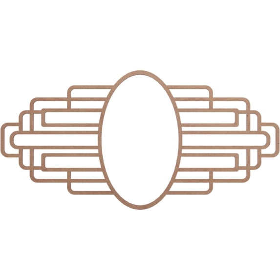 26"W x 13"H x 7 1/8"IW x 12 3/8"IH x 3/8"T Elizabeth Wood Fretwork Pierced Ceiling Medallion, Wood (Paint Grade)