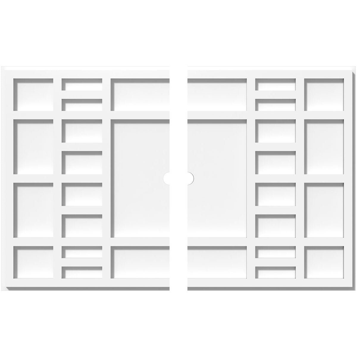 Beaux White PVC Contemporary Ceiling Medallion