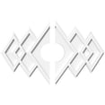 thumbnail image 1 of 26"W x 17 3/8"H x 5"ID x 8"C x 1"P Zoe Architectural Grade PVC Contemporary Ceiling Medallion, Two Piece, 1 of 11