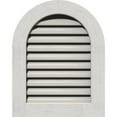 thumbnail image 1 of 26"W x 34"H Round Top Gable Vent (31"W x 39"H Frame Size): Primed, Functional, Rough Sawn Western Red Cedar Gable Vent w/ 1" x 4" Flat Trim Frame, 1 of 13