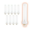 thumbnail image 1 of 26 Watt CFL Light Bulbs | 4 Pin G24Q-3 Base 3000K Warm White | 26W High Output 1800 Lumens | Double Tube Compact Fluorescent Light Bulbs Plug-in | 10 Pack by GoodBulb, 1 of 3