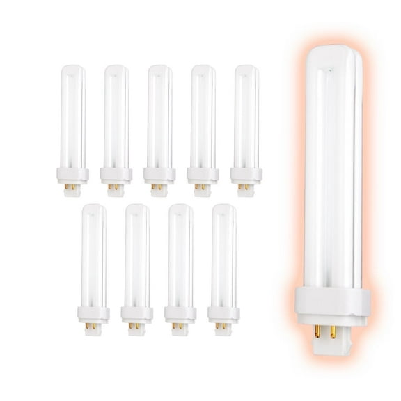 Goodbulb 26W CFL Light Bulbs 4 Pin G24Q-3 Base 4100K, Double Tube Fluorescent Plug-in 1800 Lu 10Pack
