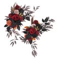 thumbnail image 1 of 26" Wedding Arch Flower Artificial Silk Floral Black/Red/Gray,2 Pack, 1 of 7