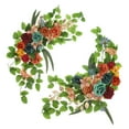 thumbnail image 1 of 26" Wedding Arch Flower Artificial Silk Floral Blue-Green/Red-Brown,2 Pack, 1 of 7