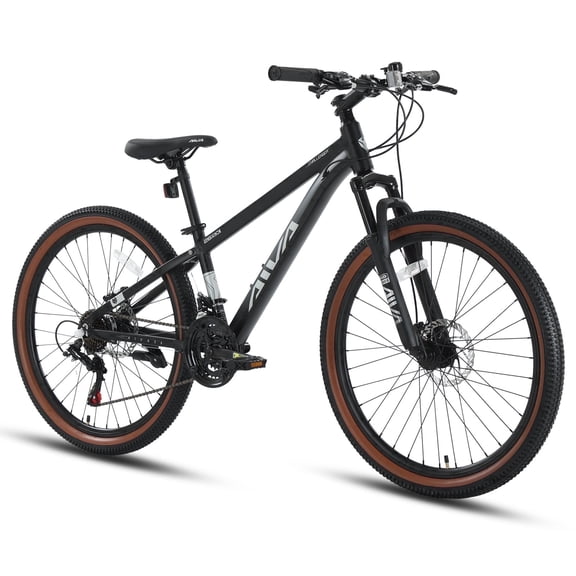 26" Wheel Mountain Bike, 21 Speed with Dual Disc Brake Mountain Bicycle, Aluminum Frame Fits Teens Womens Mens MTB Cycling Bikes