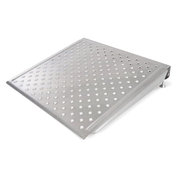 26" Wheelchair Door Threshold Ramp, 600 lb Capacity, Entrance Ramp, Adjustable 3" to 6" H, 28" W