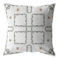 thumbnail image 1 of 26â€ White Floral Indoor Outdoor Throw Pillow, 1 of 5