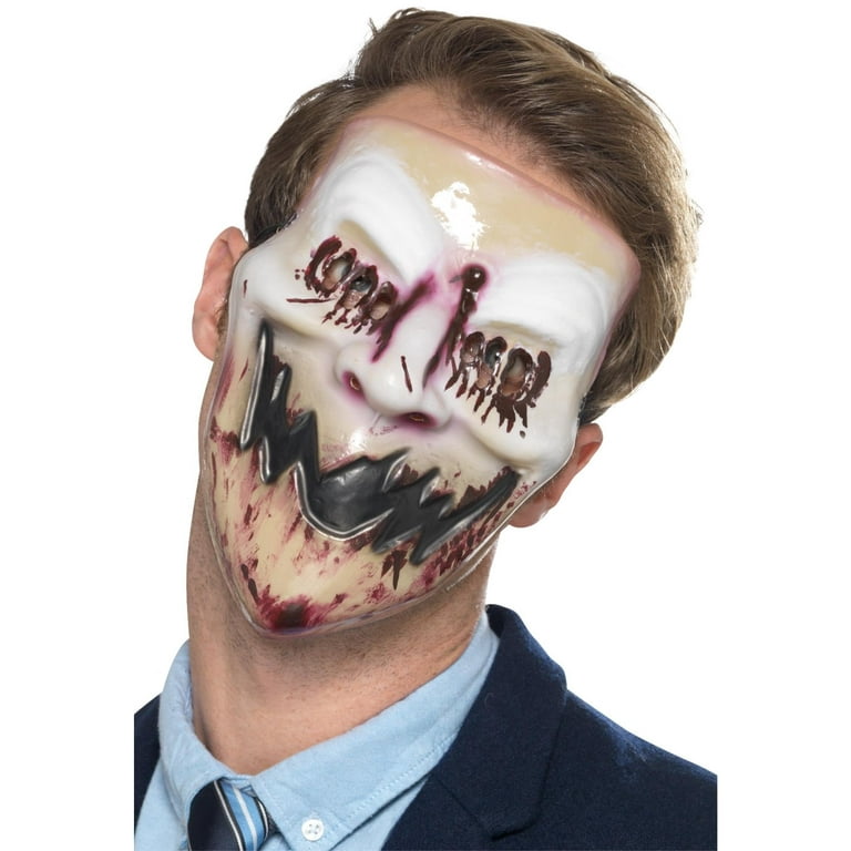 Blood Smile Mask Adult White Red Blood Smile Mask Adult White Red