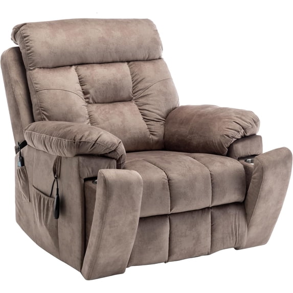 26" Width Oversized Power Lift Recliner Chair for Big Man Recliner with Heat and Massage, Hidden Cup Holder, Recliner Lift Chairs for Elderly, 400lbs