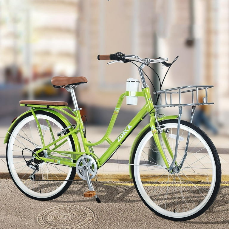 Green bike with basket online