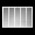 thumbnail image 1 of 26" X 18" Steel Return Air Grille | HVAC Vent Cover Grill for Sidewall and Ceiling, White | Outer Dimensions: 27.75"W X 19.75"H for 26x18 Duct Opening, 1 of 6