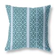 thumbnail image 1 of 26" X 26" Blue And Brown Broadcloth Floral Throw Pillow, 1 of 5