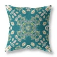 thumbnail image 1 of 26" X 26" Green And Yellow Broadcloth Floral Throw Pillow, 1 of 5