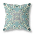 thumbnail image 1 of 26" X 26" Light Green And Yellow Broadcloth Floral Throw Pillow, 1 of 5