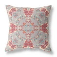 thumbnail image 1 of 26" X 26" Purple And Red Broadcloth Floral Throw Pillow, 1 of 5