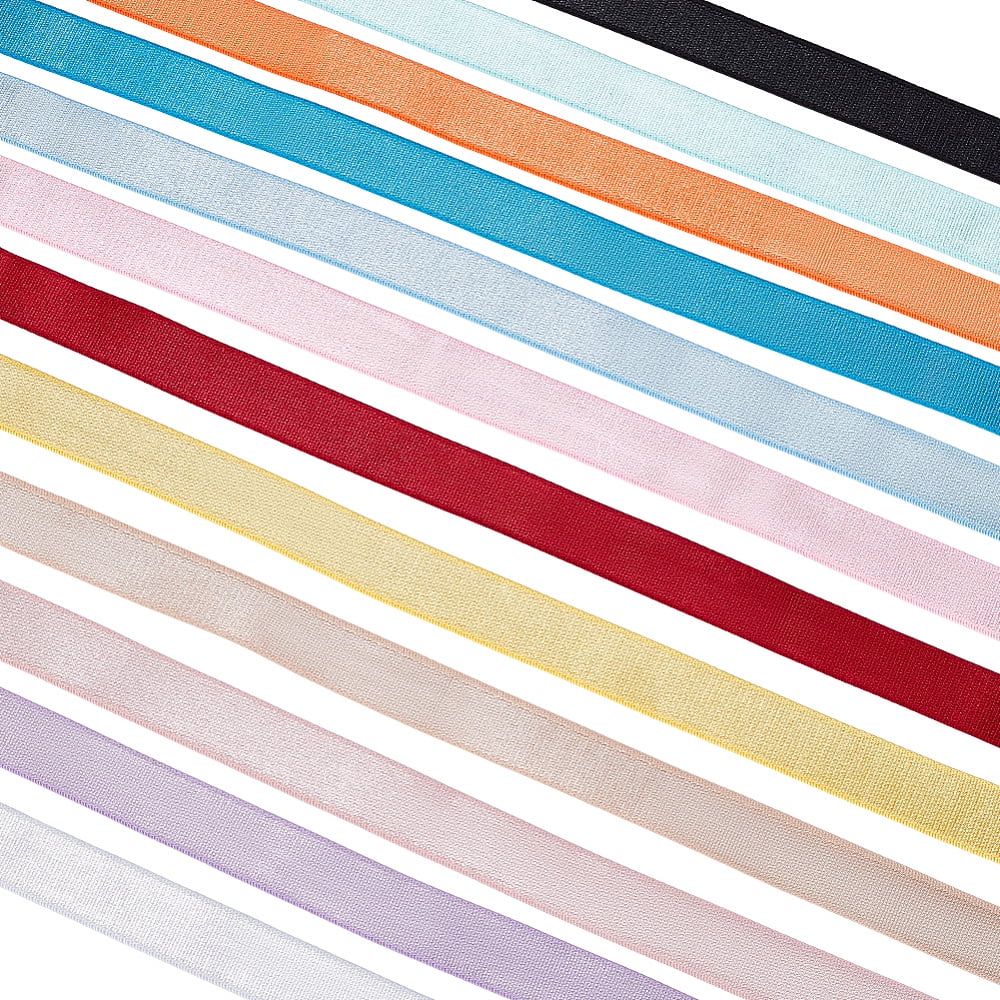 Elastic Ribbon Straps 26 Yard Bra Elastic Strap 12 Colors Satin Elastic Band 5/8 Inch Wide ...