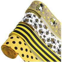 LaRibbons Glitter Clover Plaid Wired Edge Ribbon - 2.5 Inch X 10 Yards, 2 Rolls For Spring Crafts & Decor