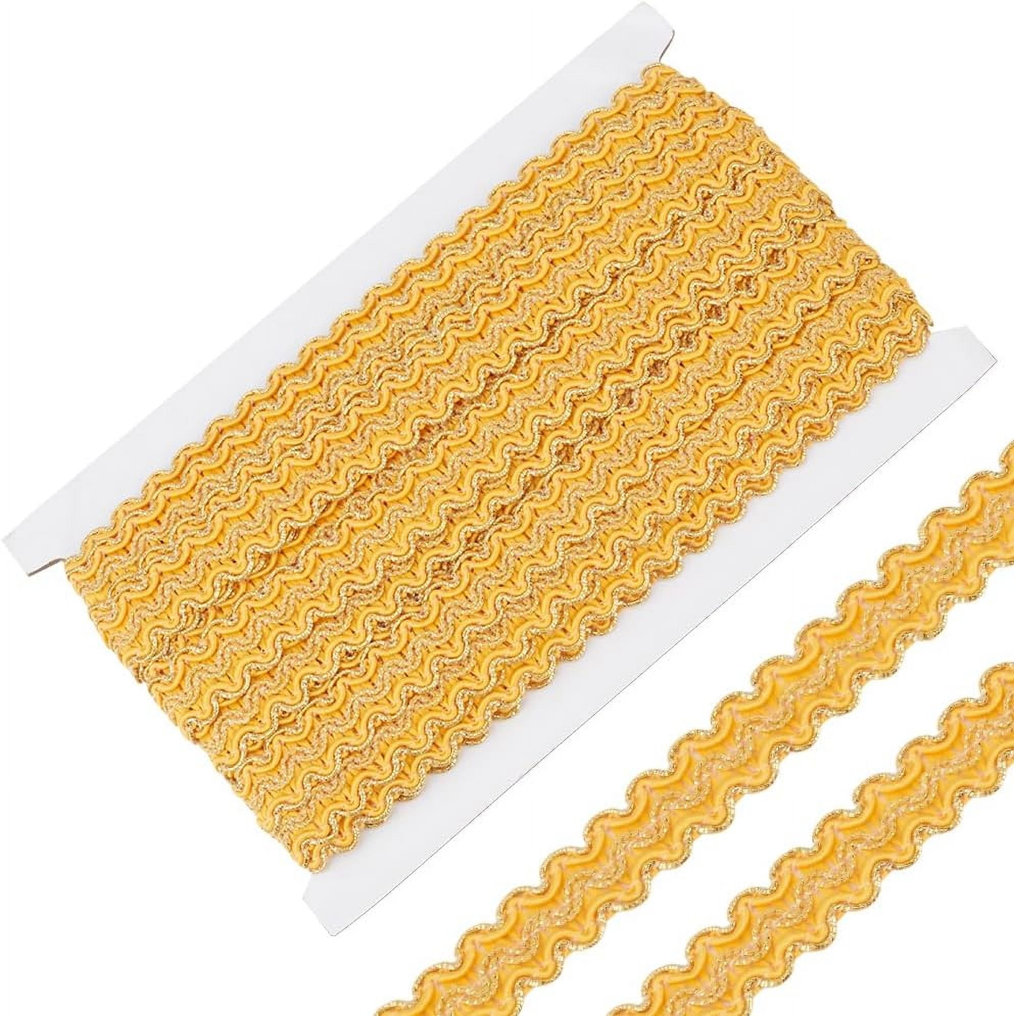 26 Yards Gold Braid Trim 0.59 Inch Metallic Scroll Edge Trim Lace ...