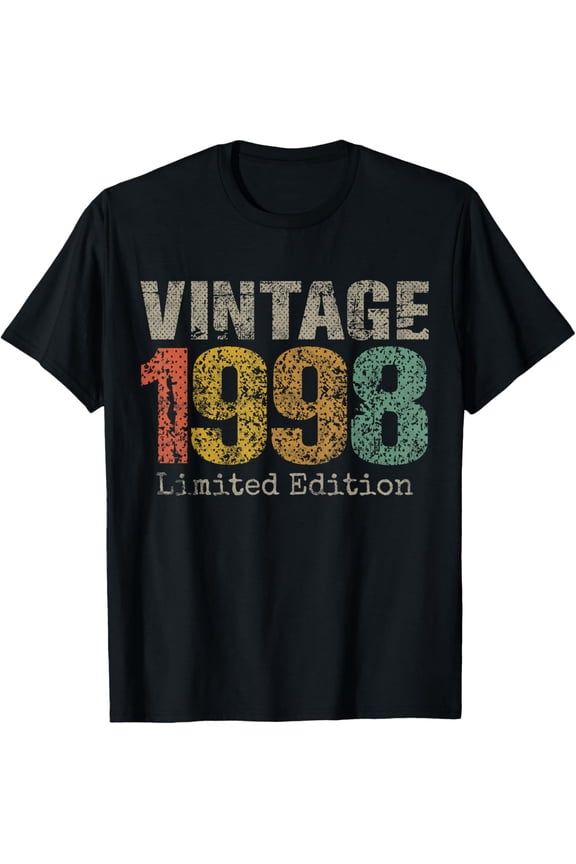 26 Year Old Gifts Vintage 1998 Limited Edition 26th Birthday T-Shirt mens t shirt,black,women,funny,misfits,men,journey