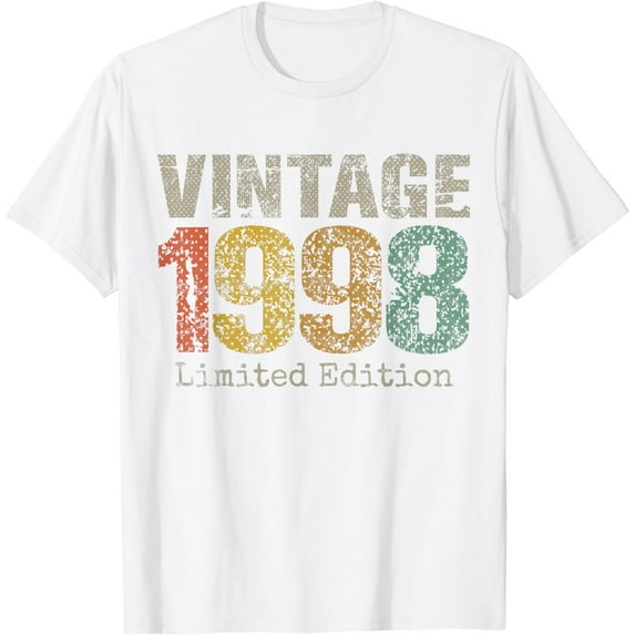26 Year Old Gifts Vintage 1998 Limited Edition 26th Birthday T-Shirt