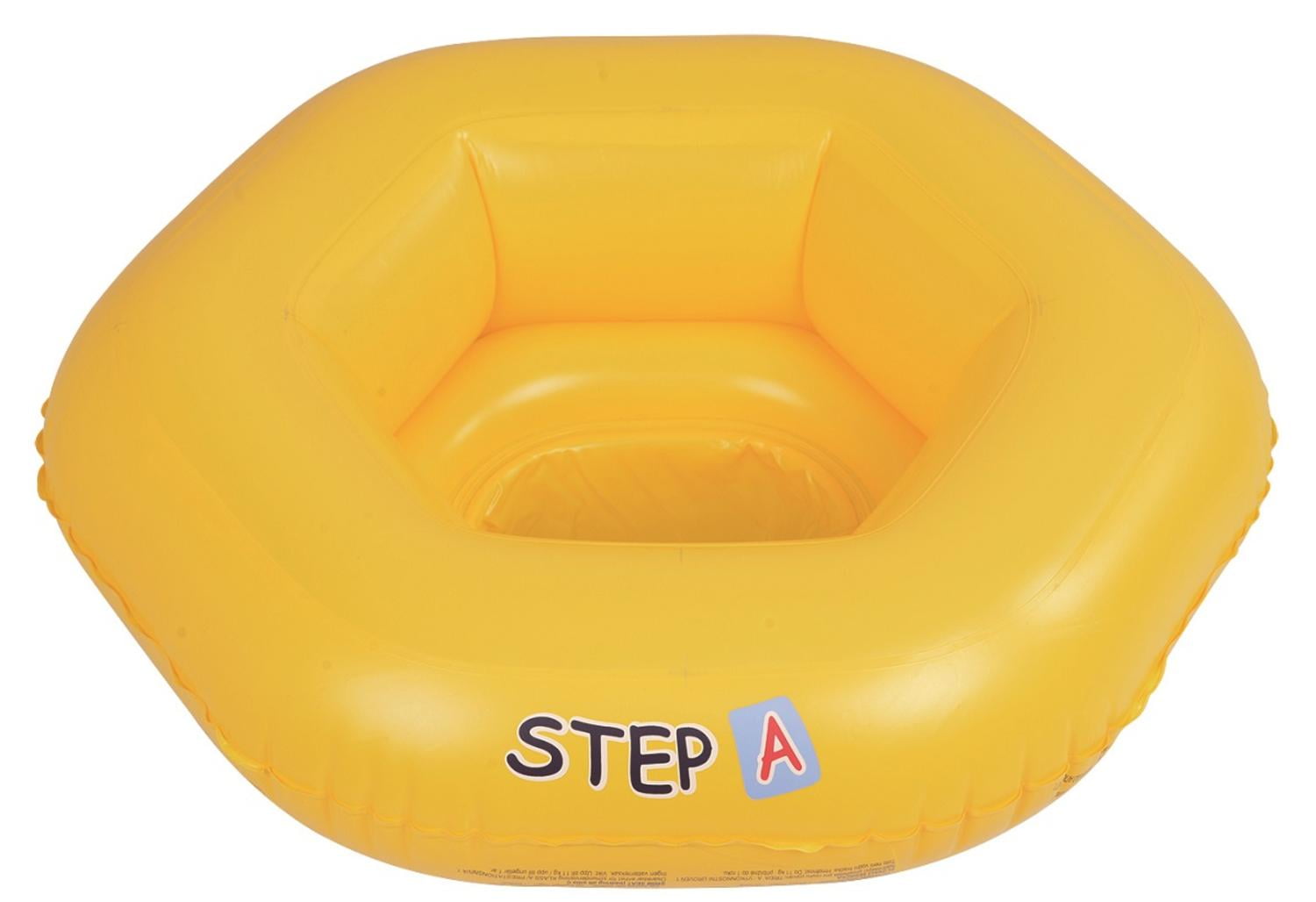 26" Yellow Swim "Step A" Inflatable Swimming Pool Baby Seat Float for