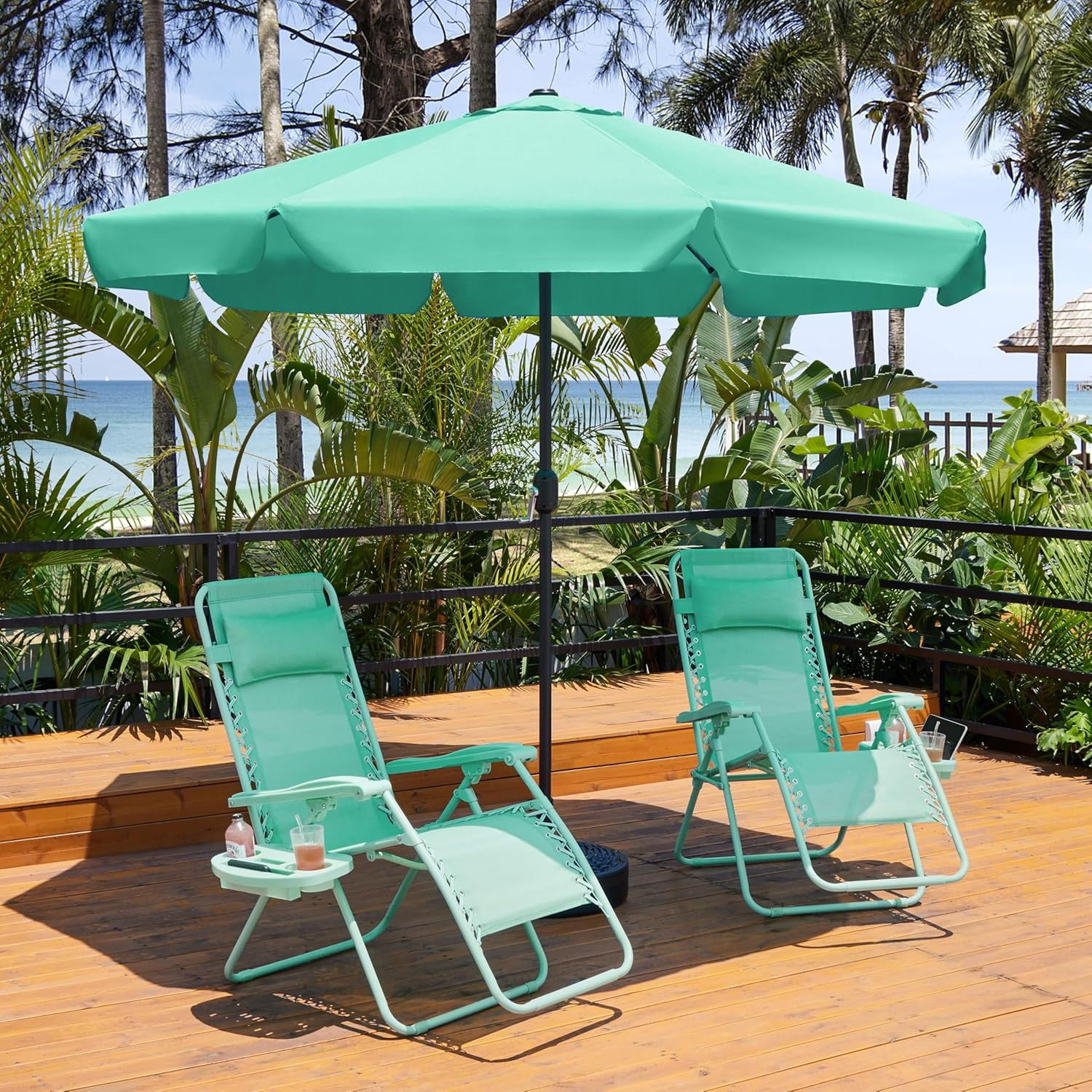 Cup Holder Lime Green Zero Gravity Chair Reclining Chair Yaheetech