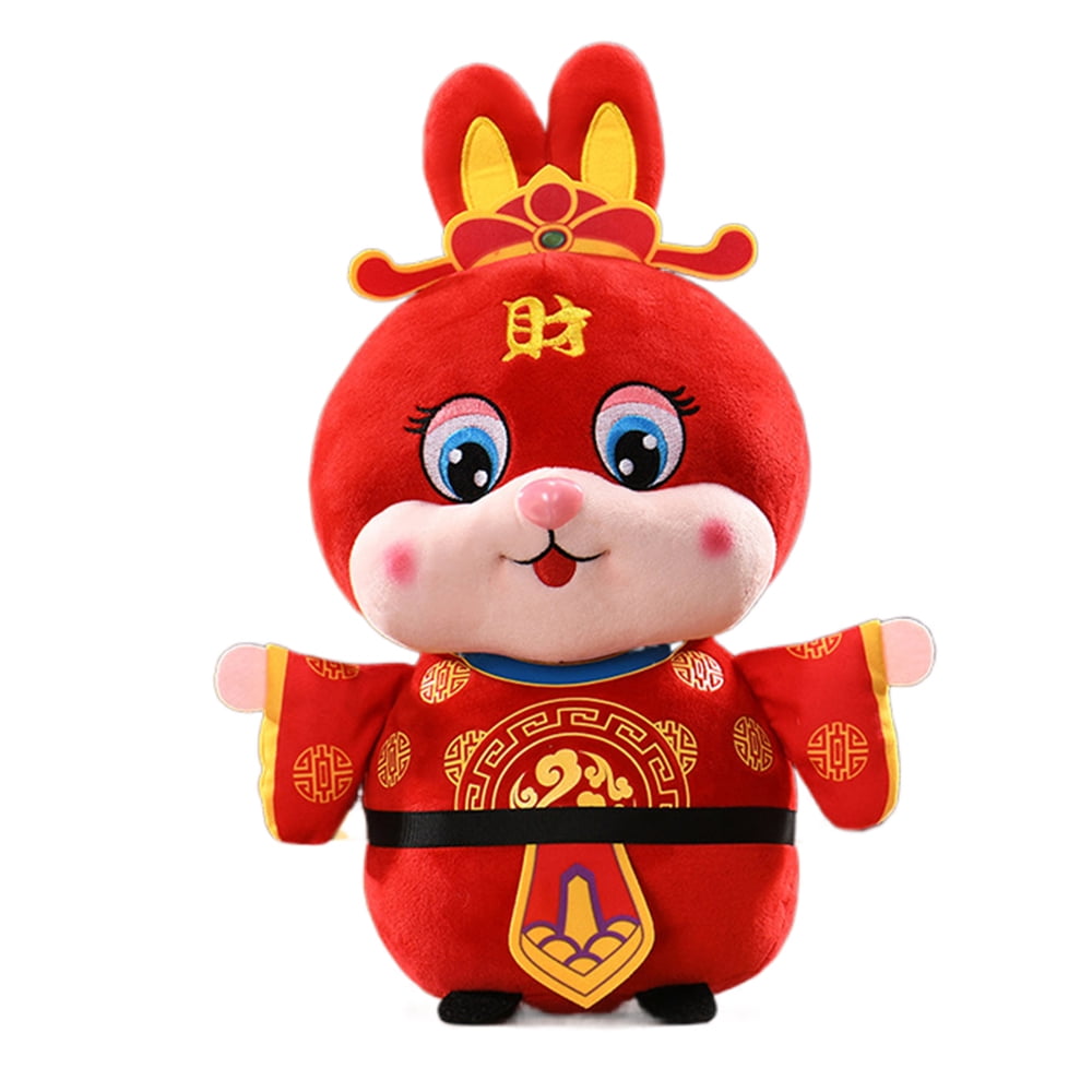 26 cm Rabbit Plush Toy Chinese New Year Gift Mascot Rabbit Chinese Lunar New Year Doll