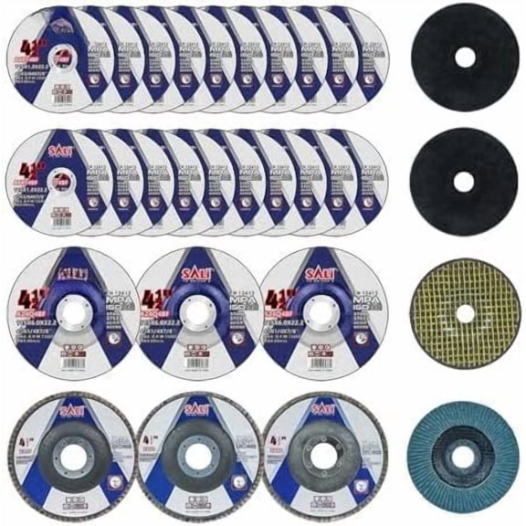 26 count Grinding & Wheels 4.5" Set,Angle Wheel Set,20pcs Cut Off Wheels,3pcs Grinding Wheel,3pcs 4.5" Flap Discs, with 7/8" Arbor for Angle for Grinding