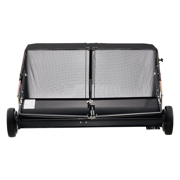 26 cu.ft Tow-Behind Lawn Sweeper, Adjustable Height & Easy-Dump for Large Yards