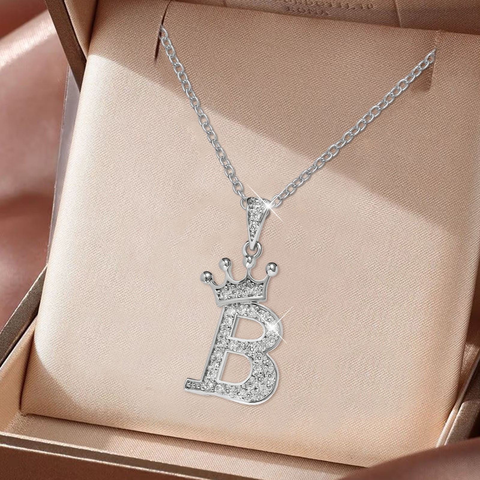 Copper Lobster Silver Rhinestone Crystal Alphabet Letter Initial A Pendant  Chain at Rs 81/piece in Mumbai