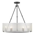 thumbnail image 1 of 26 in. Alyssa 6 Light Matte Black Semi-Flush Ceiling Light, Damp, 1 of 1