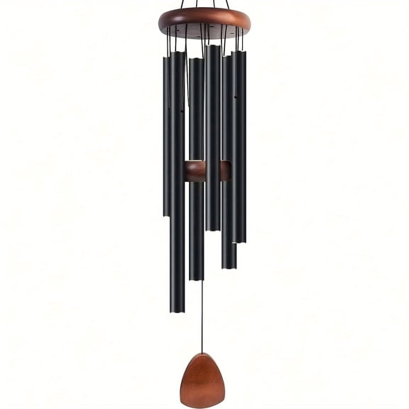 26 in Black Aluminum Wind Chimes for Outdoor Memorial Gift